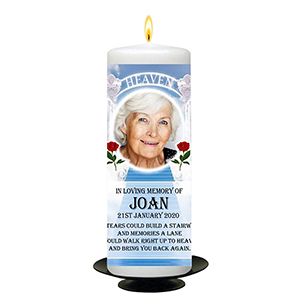 Personalised Remembrance Candle - Butterfly & Sunflowers